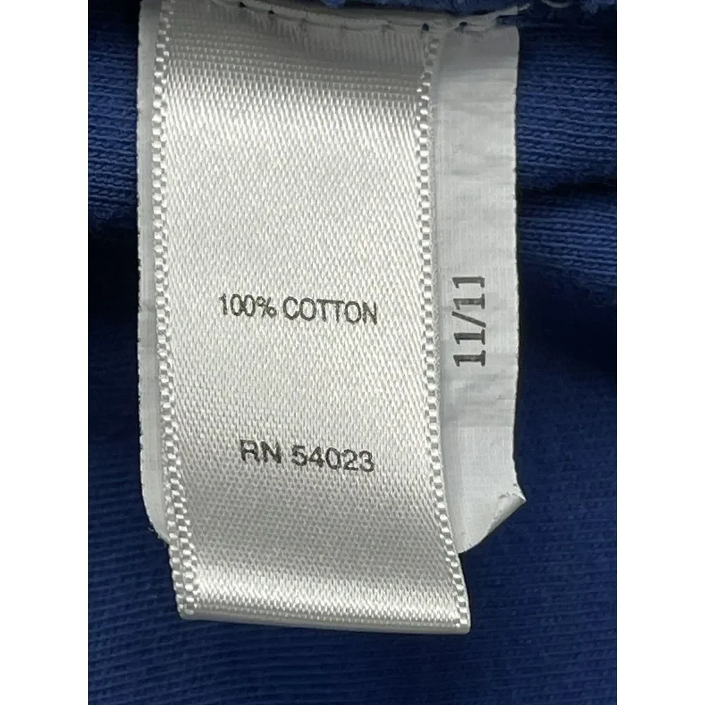 Banana Republic Men's Cotton 1/4 Snap Blue‎ Pullover w/Sleeve Pkt size L